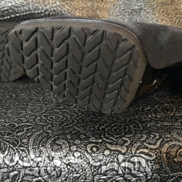 Vintage Authentic PANCALDI Platform Pumps. Black Suede from Late 80s Italy - Picture 11 of 12